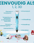 Pack de démarrage pour stylo 3D-Filament 10 couleurs