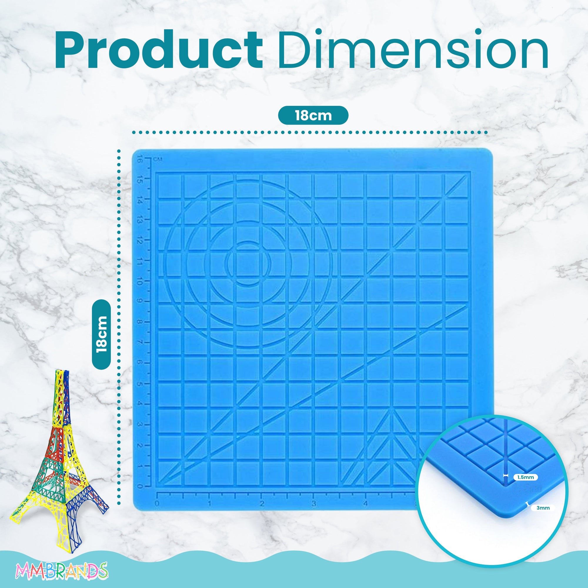 Tappetino da disegno con penna 3D