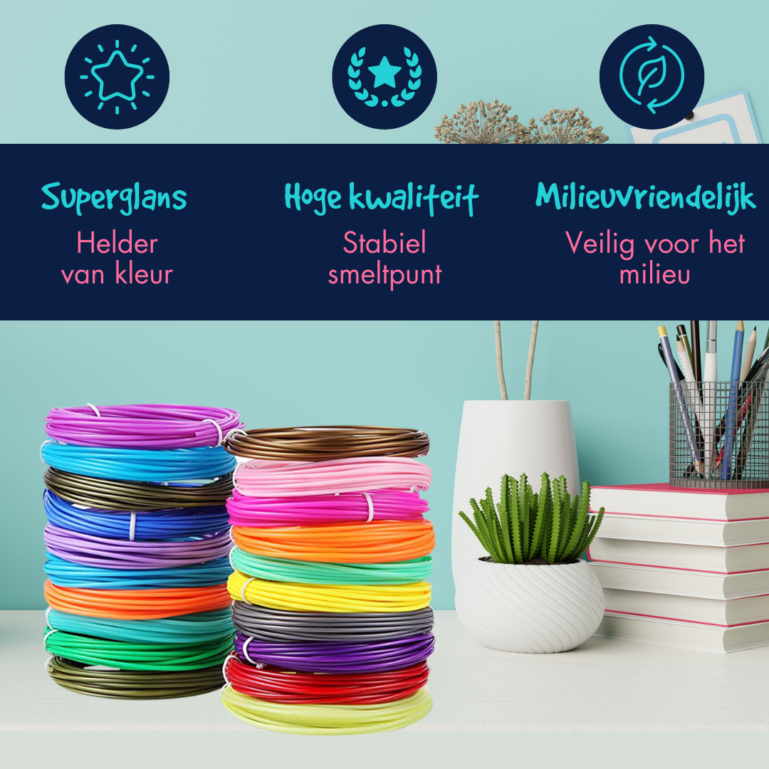 Filament Genopfyldning - 100m - 10 Farver