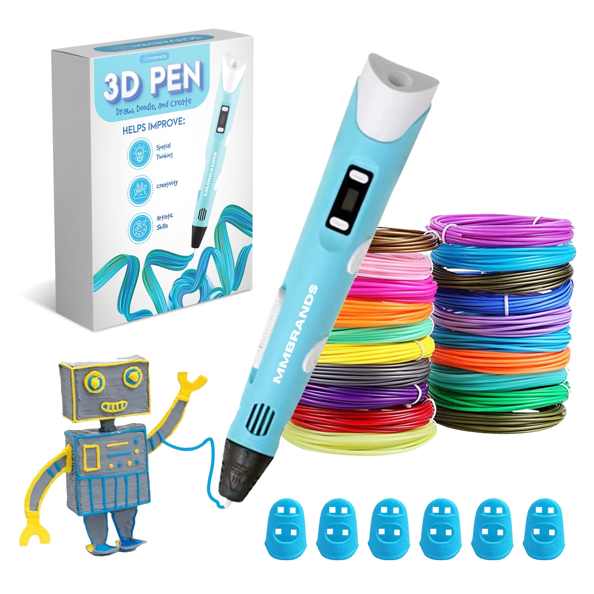 3D Pen Starter Pack - Filamento 10 colori
